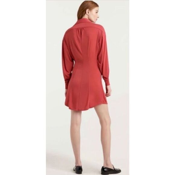 CINQ À SEPT- Women’s Arden Ruched Dress in Sumac NWT Size XS - Picture 4 of 11